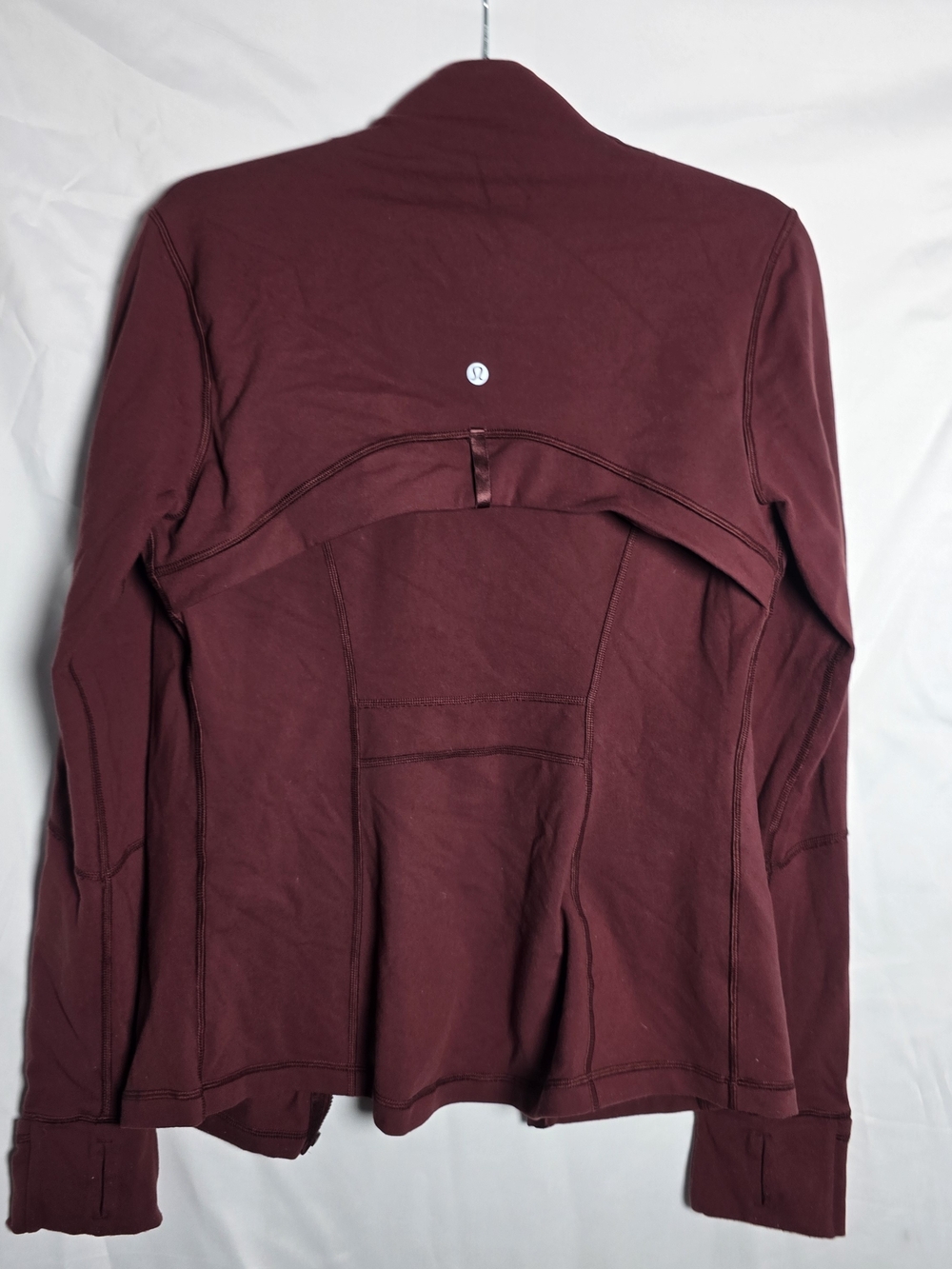 Lululemon Define Running Jacket Burgundy Gym Workout Activewear, Sz 10 - Picture 6 of 7